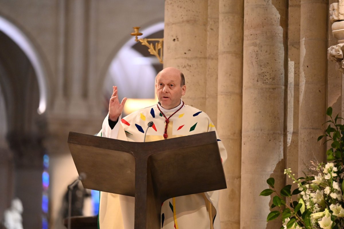 Messe de réouverture de Notre-Dame pour les collégiens et lycéens. © Marie-Christine Bertin / Diocèse de Paris.