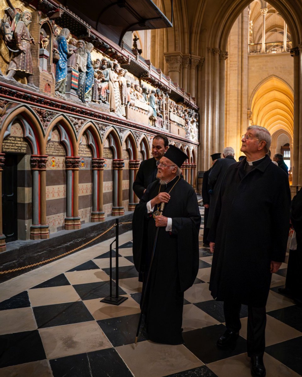 Visite de la cathédrale Notre-Dame de Paris par Sa Toute-Sainteté le (…). © Liam Hoarau / Diocèse de Paris.